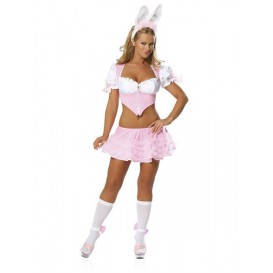 Sexy bunny-kostyme-hvit-rosa
